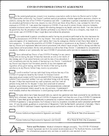 COVID-19 Informed Consent Agreement