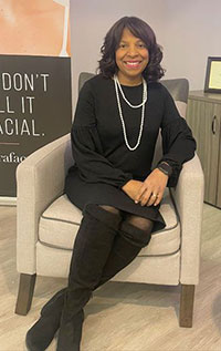 Dr. Sheila Bond, Medical Director siting in the Lobby